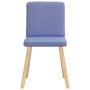 Sillas de comedor 4 uds tela azul jeans
