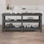 Banco de trabajo de madera maciza de pino gris 181x50x80 cm de vidaXL, Mesas de trabajo - Ref: Foro24-823656, Precio: 215,83 ...