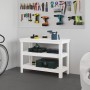 Solid white pine wood workbench 110.5x50x80 cm by vidaXL, Work tables - Ref: Foro24-823645, Price: 132,22 €, Discount: %