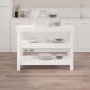 Solid white pine wood workbench 110.5x50x80 cm by vidaXL, Work tables - Ref: Foro24-823645, Price: 132,22 €, Discount: %