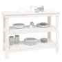 Solid white pine wood workbench 110.5x50x80 cm by vidaXL, Work tables - Ref: Foro24-823645, Price: 132,22 €, Discount: %