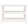 Solid white pine wood workbench 110.5x50x80 cm by vidaXL, Work tables - Ref: Foro24-823645, Price: 132,22 €, Discount: %