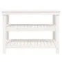Solid white pine wood workbench 110.5x50x80 cm by vidaXL, Work tables - Ref: Foro24-823645, Price: 130,52 €, Discount: %