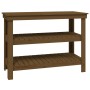 Banco de trabajo madera maciza pino marrón miel 110,5x50x80 cm de vidaXL, Mesas de trabajo - Ref: Foro24-823647, Precio: 125,...