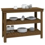 Banco de trabajo madera maciza pino marrón miel 110,5x50x80 cm de vidaXL, Mesas de trabajo - Ref: Foro24-823647, Precio: 125,...