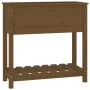 Planter with shelf solid brown pine wood 82.5x34.5x81 cm by vidaXL, Pots and planters - Ref: Foro24-823762, Price: 69,07 €, D...