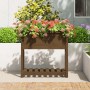Planter with shelf solid brown pine wood 82.5x34.5x81 cm by vidaXL, Pots and planters - Ref: Foro24-823762, Price: 69,67 €, D...