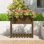 Planter with shelf solid brown pine wood 82.5x34.5x81 cm by vidaXL, Pots and planters - Ref: Foro24-823762, Price: 69,07 €, D...