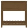 Planter with shelf solid brown pine wood 82.5x34.5x81 cm by vidaXL, Pots and planters - Ref: Foro24-823762, Price: 69,07 €, D...