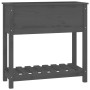 Planter with shelf solid gray pine wood 82.5x34.5x81 cm by vidaXL, Pots and planters - Ref: Foro24-823761, Price: 77,82 €, Di...