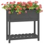 Planter with shelf solid gray pine wood 82.5x34.5x81 cm by vidaXL, Pots and planters - Ref: Foro24-823761, Price: 77,82 €, Di...