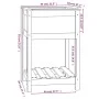 Planter with shelf solid gray pine wood 54x34.5x81 cm by vidaXL, Pots and planters - Ref: Foro24-823775, Price: 62,88 €, Disc...
