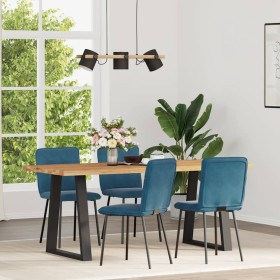Sillas de comedor 4 unidades terciopelo azul Sillas de comedor 4 unidades terciopelo azul