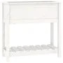 Planter with shelf solid white pine wood 82.5x34.5x81 cm by vidaXL, Pots and planters - Ref: Foro24-823760, Price: 77,10 €, D...