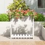 Planter with shelf solid white pine wood 82.5x34.5x81 cm by vidaXL, Pots and planters - Ref: Foro24-823760, Price: 77,10 €, D...
