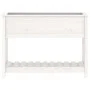Planter with solid pine wood shelf in white, 111.5x34.5x81cm by vidaXL, Pots and planters - Ref: Foro24-823767, Price: 115,89...