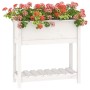 Planter with shelf solid white pine wood 82.5x34.5x81 cm by vidaXL, Pots and planters - Ref: Foro24-823760, Price: 94,95 €, D...
