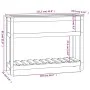 Planter with solid pine wood shelf in white, 111.5x34.5x81cm by vidaXL, Pots and planters - Ref: Foro24-823767, Price: 115,89...