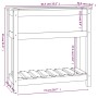 Planter with shelf solid white pine wood 82.5x34.5x81 cm by vidaXL, Pots and planters - Ref: Foro24-823760, Price: 94,95 €, D...