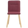 Sillas de comedor 4 unidades tela rojo tinto