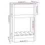 Jardinera de madera maciza de pino gris 54x34,5x81 cm de vidaXL, Maceteros y jardineras - Ref: Foro24-823754, Precio: 55,85 €...