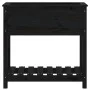 Planter with shelf solid black pine wood 82.5x34.5x81 cm by vidaXL, Pots and planters - Ref: Foro24-823763, Price: 77,10 €, D...