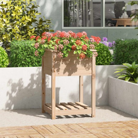 Pflanzgefäß mit Regal aus massivem Kiefernholz 54x54x81 cm von vidaXL, Töpfe und Pflanzgefäße - Ref: Foro24-823773, Preis: 55...