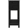 Planter with shelf solid black pine wood 82.5x34.5x81 cm by vidaXL, Pots and planters - Ref: Foro24-823763, Price: 77,85 €, D...