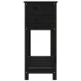 Planter with shelf solid black pine wood 82.5x34.5x81 cm by vidaXL, Pots and planters - Ref: Foro24-823763, Price: 77,10 €, D...