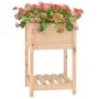 Planter with solid pine wood shelf 54x54x81 cm by vidaXL, Pots and planters - Ref: Foro24-823773, Price: 55,04 €, Discount: %