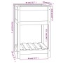 Pflanzgefäß mit Regal aus massivem Kiefernholz 54x54x81 cm von vidaXL, Töpfe und Pflanzgefäße - Ref: Foro24-823773, Preis: 55...