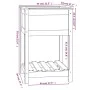 Planter with solid pine wood shelf 54x54x81 cm by vidaXL, Pots and planters - Ref: Foro24-823773, Price: 55,04 €, Discount: %