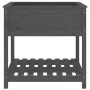 Planter with shelf solid gray pine wood 82.5x82.5x81 cm by vidaXL, Pots and planters - Ref: Foro24-823796, Price: 99,80 €, Di...