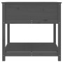 Planter with shelf solid gray pine wood 82.5x82.5x81 cm by vidaXL, Pots and planters - Ref: Foro24-823796, Price: 99,80 €, Di...