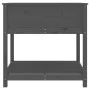 Planter with shelf solid gray pine wood 82.5x82.5x81 cm by vidaXL, Pots and planters - Ref: Foro24-823796, Price: 99,80 €, Di...