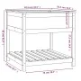 Planter with shelf solid gray pine wood 82.5x82.5x81 cm by vidaXL, Pots and planters - Ref: Foro24-823796, Price: 99,80 €, Di...