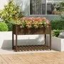Planter with solid pine wood shelf in brown, 111.5x54x81 cm. by vidaXL, Pots and planters - Ref: Foro24-823790, Price: 100,19...