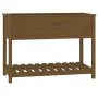 Planter with solid pine wood shelf in brown, 111.5x54x81 cm. by vidaXL, Pots and planters - Ref: Foro24-823790, Price: 100,19...