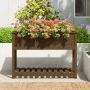 Planter with solid pine wood shelf in brown, 111.5x54x81 cm. by vidaXL, Pots and planters - Ref: Foro24-823790, Price: 100,19...