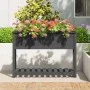 Planter with shelf solid gray pine wood 111.5x34.5x81 cm by vidaXL, Pots and planters - Ref: Foro24-823768, Price: 95,14 €, D...
