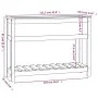 Planter with shelf solid gray pine wood 111.5x34.5x81 cm by vidaXL, Pots and planters - Ref: Foro24-823768, Price: 95,14 €, D...