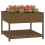 Planter and shelf solid brown pine wood 111.5x111.5x81 cm by vidaXL, Pots and planters - Ref: Foro24-823804, Price: 149,02 €,...