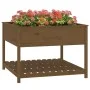 Planter and shelf solid brown pine wood 111.5x111.5x81 cm by vidaXL, Pots and planters - Ref: Foro24-823804, Price: 149,02 €,...