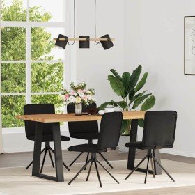 Sillas de comedor 4 unidades tela negras Sillas de comedor 4 unidades tela negras