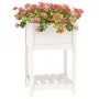 Planter with shelf solid white pine wood 54x54x81 cm by vidaXL, Pots and planters - Ref: Foro24-823774, Price: 65,64 €, Disco...