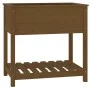 Planter with shelf solid wood honey brown 82.5x54x81 cm by vidaXL, Pots and planters - Ref: Foro24-823783, Price: 93,15 €, Di...