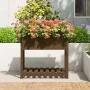 Planter with shelf solid wood honey brown 82.5x54x81 cm by vidaXL, Pots and planters - Ref: Foro24-823783, Price: 93,15 €, Di...