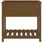 Planter with shelf solid wood honey brown 82.5x54x81 cm by vidaXL, Pots and planters - Ref: Foro24-823783, Price: 93,15 €, Di...