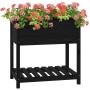 Planter with solid black pine wood shelf 82.5x54x81 cm by vidaXL, Pots and planters - Ref: Foro24-823784, Price: 114,93 €, Di...