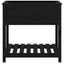 Planter with solid black pine wood shelf 82.5x54x81 cm by vidaXL, Pots and planters - Ref: Foro24-823784, Price: 80,66 €, Dis...